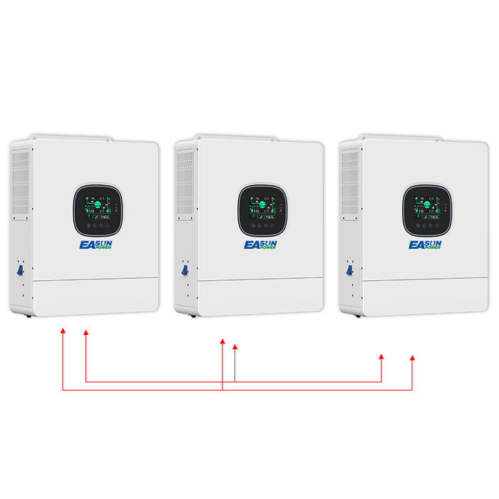 Easun Power 15KW Hybrid Solar Inverter 110/120vac Single Phase 48vdc 100A Pure Sine Wave Inverter MPPT Charge Controller