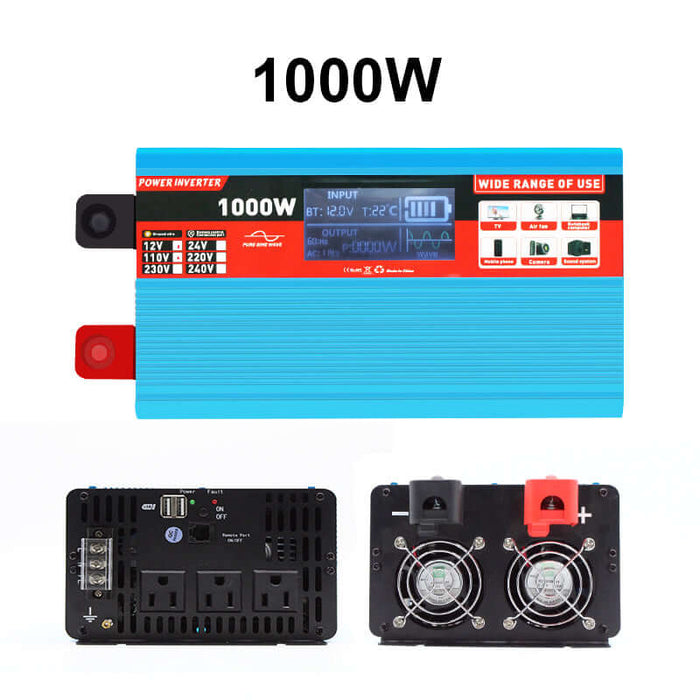 EASUN 1000W Pure Sine Wave Inverter DC 12V To AC 110V Voltage Transformer Power Converter Solar Car Inverter