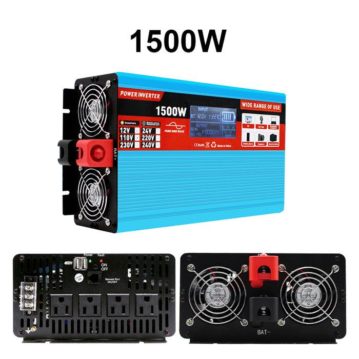 Easun Power 1500W Pure Sine Wave Inverter DC 12V To AC 110V Voltage Transformer Power Converter Solar Car Inverter