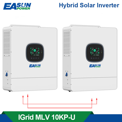 Easun Power 10KW Hybrid Solar Inverter 110/120vac Single Phase 48vdc 100A Pure Sine Wave Inverter MPPT Charge Controller