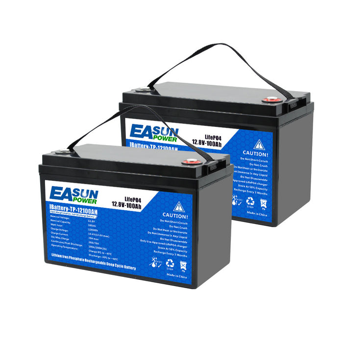 Easun 12V 100Ah Group 24 Deep Cycle LiFePO4 Lithium Battery