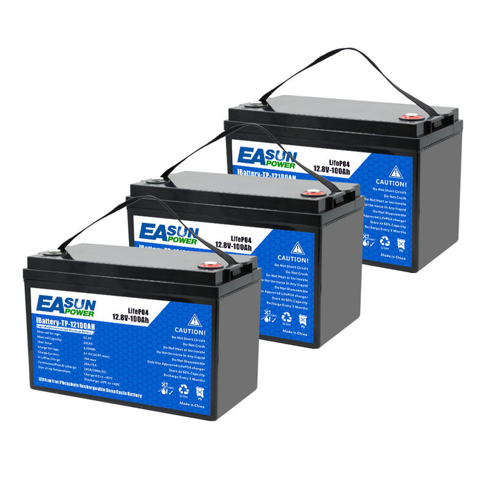 Easun 12V 100Ah Group 24 Deep Cycle LiFePO4 Lithium Battery