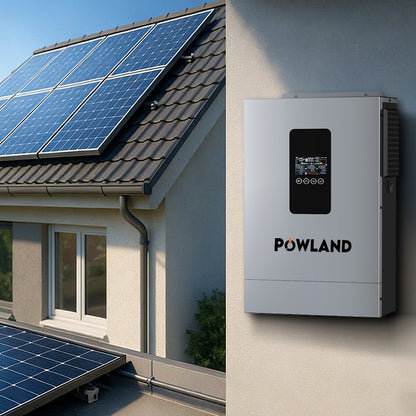 Powland Hybrid Solar Inverter 3.6kW 24V Pure sine wave Inverter MPPT WiFi