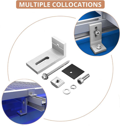 1Pcs 4Pcs 10Pcs Aluminum Alloy Solar Panel Mounting Bracket L Foot Roof solar Panel Mount