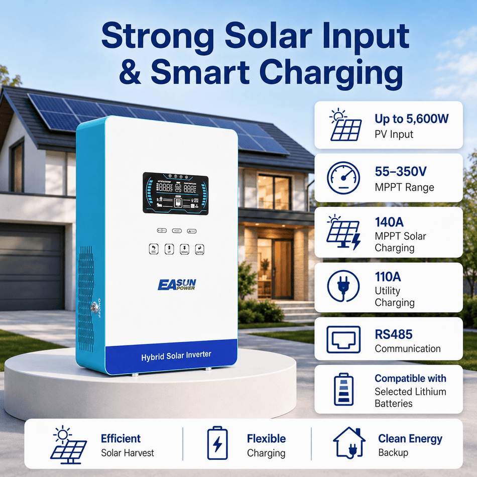 4kW 24V Off-Grid Solar Inverter | 140A MPPT | EASUN