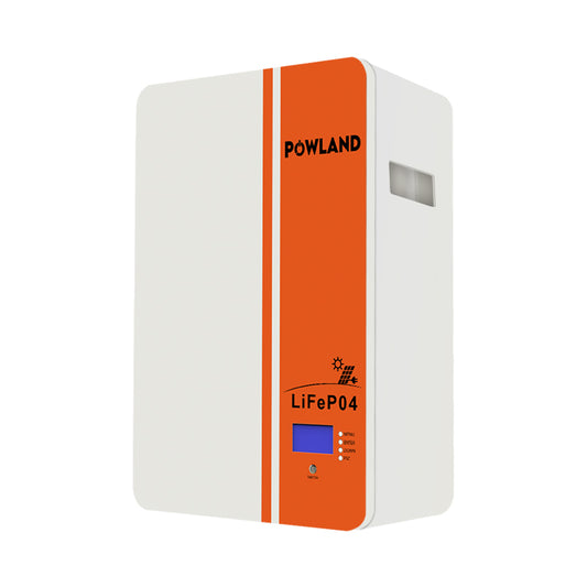 POWLAND LiFePO₄ Battery 51.2V 100Ah Solar Storage Module BMS Supports Parallel Expansion
