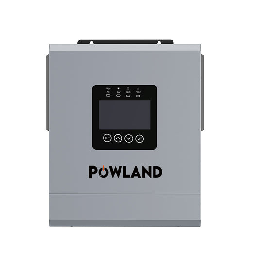POWLAND Hybrid Solar Inverter 12kW 48V Pure Sine Wave Dual MPPTs Input WiFi