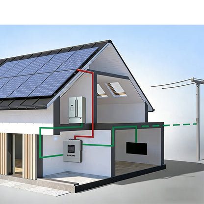 POWLAND Hybrid Solar Inverter 6.5kW 48V Pure Sine Wave MPPT WiFi