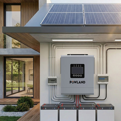 POWLAND Hybrid Solar Inverter 6.5kW 48V Pure Sine Wave MPPT WiFi
