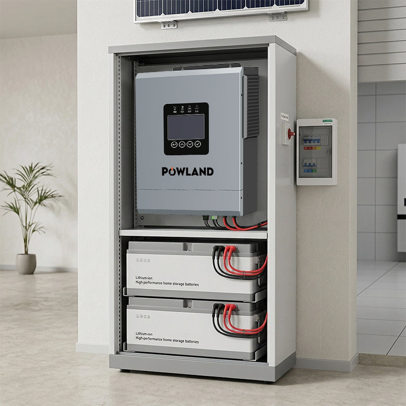 POWLAND Hybrid Solar Inverter 6.5kW 48V Pure Sine Wave MPPT WiFi