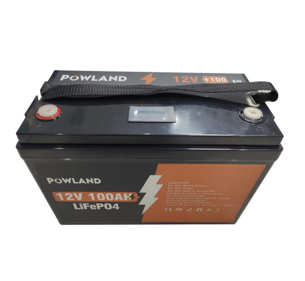 POWLAND LiFePO₄ Battery 12V-100AH BMS Series and Parallel Connection Rechargeable